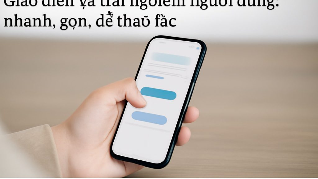 Giao diện và trải nghiệm người dùng: nhanh, gọn, dễ thao tác Minh họa: Giao diện và trải nghiệm người dùng: nhanh, gọn, dễ thao tác